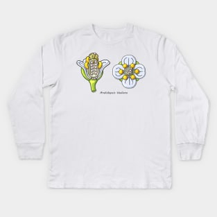 Arabidopsis thaliana Flower Illustration Kids Long Sleeve T-Shirt